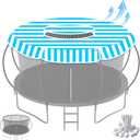 Trampoline Shade Cover 14 Ft Round with Air Vent Anti-UV No Standing Water Suitable for 14Ft Round Trampoline Accessories 14ft Blue