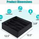 Drawer under Cabinet Clothes Organizer 5 Cell Foldable Storage Cubes Underwear Drawer Organizer Dividers Storage Boxes for Bra, UnderwearBlack