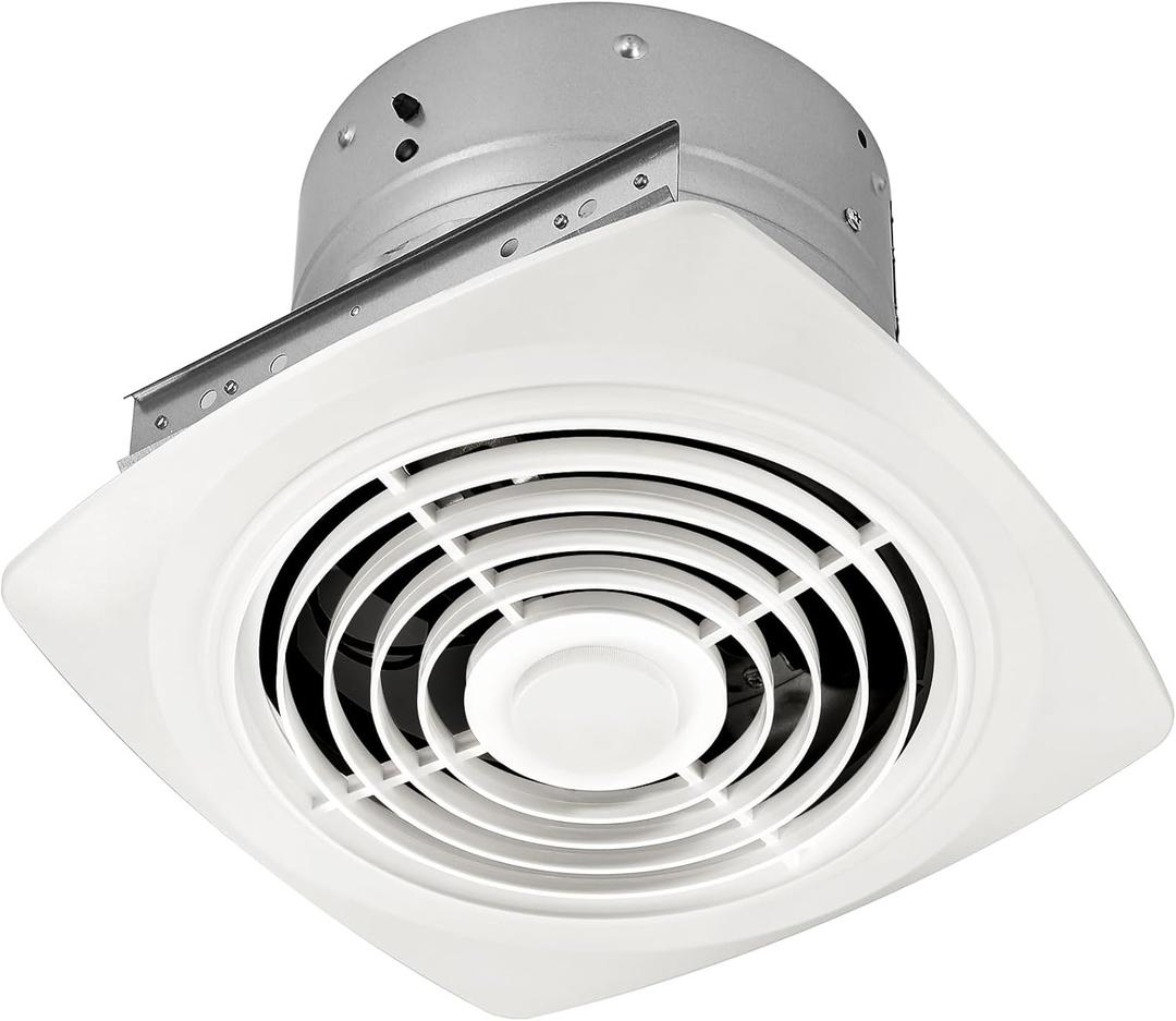 REEPLAR 8-Inch Ceiling Mount Exhaust Fan, 200 CFM Powerful Ventilation, Replacement for 505 Vertical Discharge Exhaust Fan, Fits 8" Roof Duct System, Ideal for Kitchen, Bathroom and Laundry Room