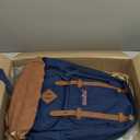 JanSport Cortlandt Laptop Backpack, Navy, 15 Laptop Sleeve-Synthetic Leather Shoulder Computer Bag with Large Compartment, Padded Straps- Rucksack for Men, Women (One Size)