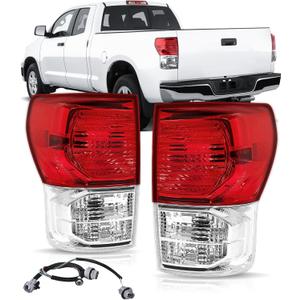 Tail lights Assembly Compatible with 2007-2013 Toyota Tundra,Rear Brake Tail Lamps w/Wiring Harness Left & Right OE Style