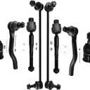Front Inner Outer Tie Rod End fit for Honda for Accord 2013 2014 2015 2016 2017, Suspension Kit with Lower Ball Joint Sway Bar Link - 8pc Set