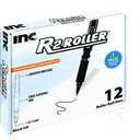 Inc. R2 Rollerball Pens - 0.7 mm Medium-Point Pen Set With Comfort Grip for School, Office, Writing, and Journaling, 5 Pack, Black Ink