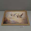 Vintage Mallard Duck Wall Art Painting, Framed Canvas Hunting Wall Decor Oil Paintings, Countryside Art Wildlife Nature Pond Landscape Print Picture for Living Room Bedroom Office Decor 12x16 inch