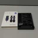 PQRQP 3 in 1 Professional Wireless Lavalier Microphone for iPhone, Android, Camera, Wireless Microphones, Mini Microphone, Crystal Clear Sound Quality for Recording, Live Streaming, Microphone Clips (Elegant Black)