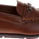 French Toast Kids Oxford Loafer Dress Shoes for Boys - Faux Leather Slipon Boat Shoe - Tan (Size 1 Big Kid)