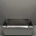 Stainless Steel Cat Litter Box for Kitten, 17.5" x 13.5" x 6" Non Slip Metal Small Cat Litter Tray, Open Litter Pan for Kitty, Rabbits, Non Stick, Never Absorbs Odors, Easy to Clean, Grey