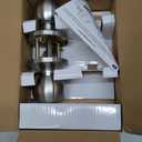 BESTTEN [2 Pack] Entry Door Knob with Lock, Keyed Different Door Lock for Exterior Door and Front Door, Standard Ball, Satin Nickel