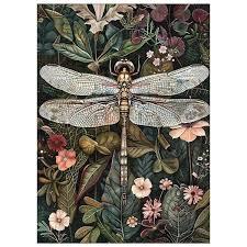 Decorative Light Switch Cover Plate Vintage Dragonfly Flowers Wall 1 Toggle Wall Plate Electrical Outlet Covers Decorate Switch Plate Cover for Home Farmhouse Decor