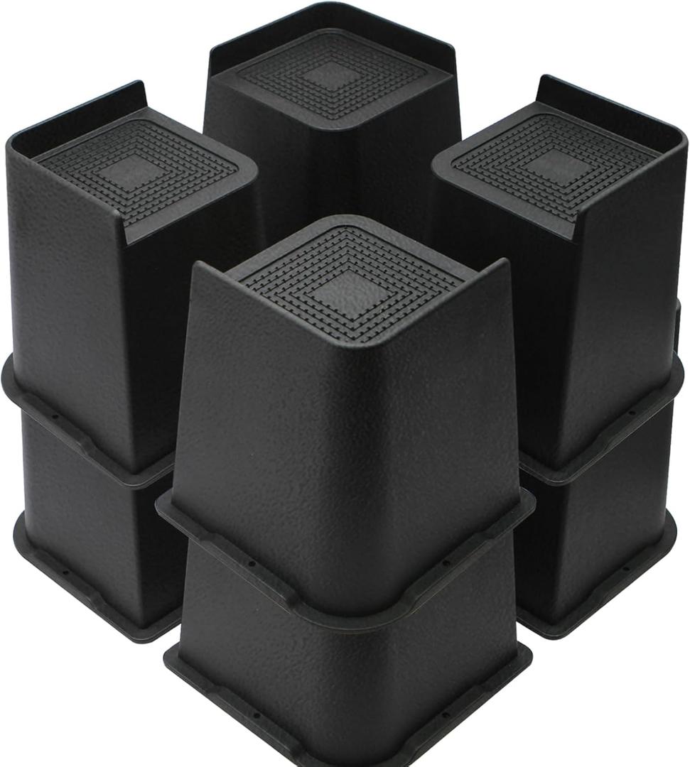 Bed Risers 4 inch,6 inch, 8 inch, Oversized Furniture Risers, Support Up to 6000 Lbs, Lift 4 inch for Couch, Sofa, Table,Chair (Black 8 Pack, 6 inch) Bed Risers 4 inch,6 inch, 8 inch, Oversized Furniture Risers, Support Up to 6000 Lbs, Lift 4 inch for Couch, Sofa, Table,Chair (Black 8 Pack, 6 inch)