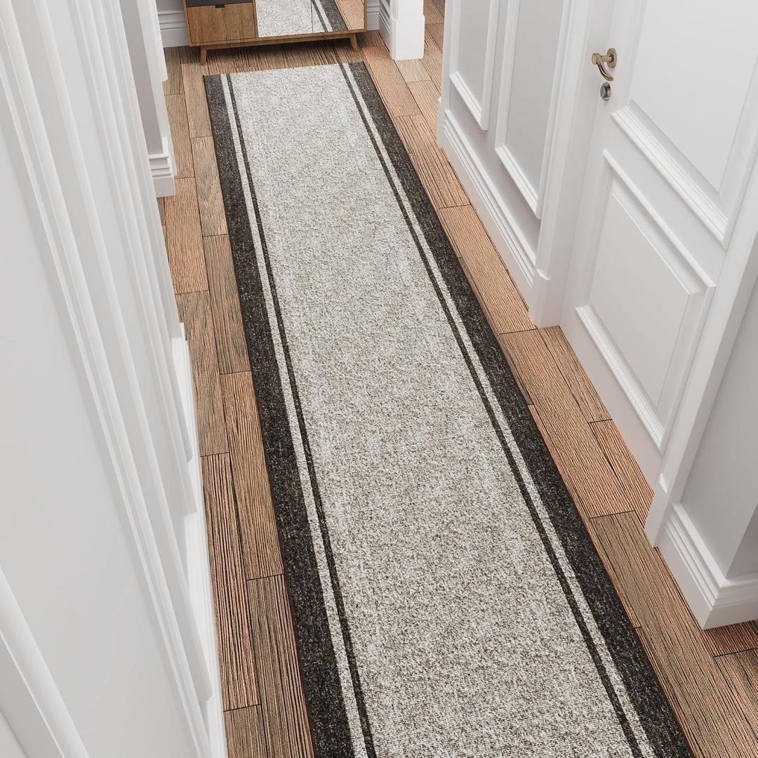Ottomanson 2x12 Hallway Washable Runner Rug – Non-Slip Indoor Entryway Rug, 1'10" x 12'