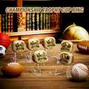 Misdary Soccer Baseball Basketball Championship Rings with Holder Most Valuable Player Trophy Gold Ring Award Gift Team Prize for Football Tournament Winner