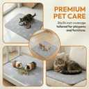 2 x PJYuCien 2 Pack Non-Slip 36"x36" Pet Playpen Mat with 3-Layer Comfort, Reusable and Washable Training Crate Pad, Travel Mat and Sofa Protector for Puppies, Dogs, Cats, Rabbits, and Small Animals, Gray