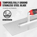 Concrete Trowel 11" x 5", Concrete Tools Stainless Steel Flat Finishing Trowel with Soft Grip Handle, Drywall Concrete Cement Plastering Tile Masonry Construction Hand Tools