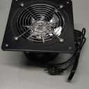 POWERENG 6 Inch Kitchen Exhaust Fan with Speed Controller,235CFM Wall Exhaust Fan,115V 40W Ventilation Blower for Kitchen,Meeting Room,Shop, Smoking Room, Industrial Ventilation Use (6-inch Black)