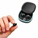 Xmenha Invisible Small Mini Wireless Bluetooth Earbuds for Small Ears Sleep Low Profile Tiny Discreet Hidden Earbuds for Work Invisible Ear Buds Headphones Black