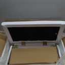 Piano Bench with Waterproof Padded Cushion, Makeup Stools for Vanity, Bench for Living Room/Bedroom XJ580-2(White)