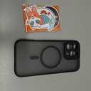 CANSHN Magnetic Compatible with iPhone 16 Pro Max Case, Upgraded [Full Camera Protection] [Compatible with Magsafe] [Translucent Matte] Shockproof Protective Phone Case Cover 6.9 Inch - Black