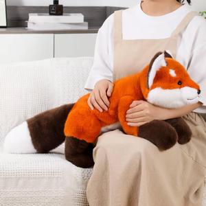 Cute Fox Plush Pillow, Kawaii Plushies Red Fox Stuffed Animals, Cuddle Foxes Plush Pillow for Kids & Girls (11.8in)