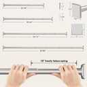Brushed Nickel Tension Curtain Rod Adjustable Shower Curtain Rods 30-76 In Spring No Drilling or Screw Installation Shower Rod for Bathroom Shower Bar for Closet Kitchen with Brackets