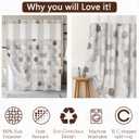 No Hook Shower Curtain with Snap in Liner, Modern Gray Hexagon Geometric Pattern with Mesh Top, Waterproof Double Layer Bathroom Decor, 71 x 74 Inch