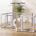 Clear Acrylic Dog Play Pen Indoor (White, 23.6H, 12)
