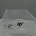 Uniclife Tall Acrylic Donation Box for Fundraising, Clear Suggestion Box with Slot and Lock, Ballot Boxs with Sign Holder, Plastic Storage Container for Voting Charity Tip Collection, 6.7" x 5" x 8"