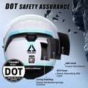 TRIANGLE Motorcycle Helmets Full face Helmet for Adults Men and Women Dual Visor with Internal Sunshield DOT Approved, M