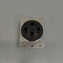 Hubbell HBL9450A Straight Blade Device Receptacle, RTP, Industrial Grade, 3-Pole 4-Wire Grounding, 50A 125/250V, 14-50R