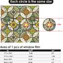 DKTIE Static Cling Decorative Window Film with Installation Tools Non Adhesive Privacy Film, Stained Glass Window Film for Bathroom Shower Door Heat Cotrol Anti UV, 17.7 x 78.7 Inch (Yellow)