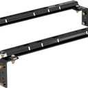 CURT 16100 Industry-Standard Gloss Black 5th Wheel Hitch Rails and Brackets
