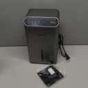 Dehumidifiers for Home (85 OZ Water Tank, 800 sq.ft) Quiet Small Dehumidifier for Basement Bedroom Bathroom with Drain Hose, 3 Gear Timer, Sleep Mode, Auto Shut Off, 7 Color Ambient Light (Black Sliver)