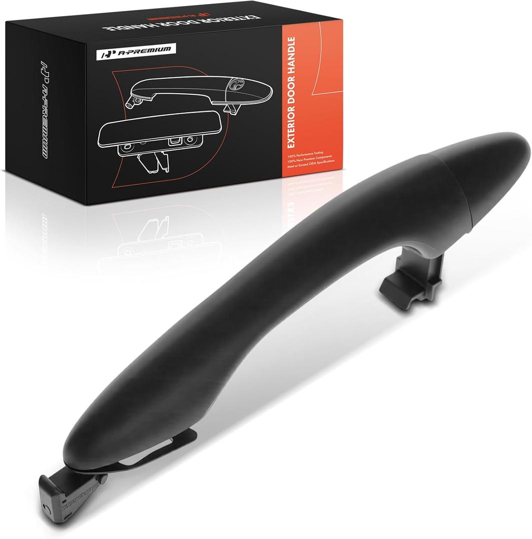 A-Premium Front Right Passenger Side Exterior Door Handle Compatible with Kia Optima 2011-2016, Without Smart Entry System, Black