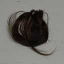 NAYOO Bangs Hair Clip- Dark Brown Fake Bangs 100% Real Human Hair Extensions Wispy Bangs for Women Fringe with Temples Hairpieces Curved Bangs for Daily WearDark Brown Wispy Bangs