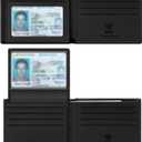 Travelambo Genuine Leather Wallet for Men with Gift Box - Handmade Bifold Stylish - Mens Wallets Rfid Blocking with 2 ID Windows
