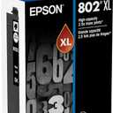 EPSON 802 DURABrite Ultra Ink High Capacity Black Cartridge (T802XL120-S) Works with WorkForce Pro WF-4720, WF-4730, WF-4734, WF-4740