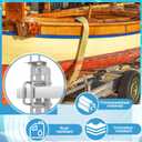 Yaocom 2 Sets 8" Boat Trailer Bunk Brackets, Galvanized Double U Bolt Swivel Top Bunk Bracket Kit for 1.5" x 3", 2" x 3", 3" x 3" Boat Trailer Cross Member, Boat Trailer Bunk Brackets