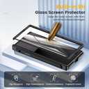 Caka for Samsung Galaxy Z Fold 7 Case [Compatible with MagSafe] [Hinge Protection] [Built-in Screen Protector] [Pen-Slot] Translucent Hard Shockproof Magnet Phone Cover for Zfold 7 - Black