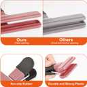 TACGEA Chip Clips, 8 Pack Food Clips, Upgrade Wide Open Bag Clip for Food Storage with Air Tight Seal Grip Neutral Color (4 x L, 4 x S)