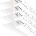 Besseto Plaster in LED Channel,4 x 2m White Drywall LED Strip Light Channel,Trimless Recessed Baseboard LED Aluminum Profile for 1/2 inch Thick Drywall Plaster Gypsum