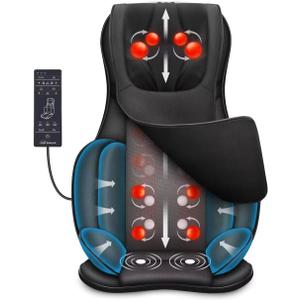 Snailax Neck Back Massager with Heat Full Body Massage Chair Pad