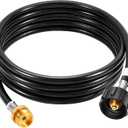 GasSaf 15FT Propane Hose, Propane Adapter Hose 1lb to 20lb Connection, Propane Tank Hose Suitable for Weber Q Grills, Blackstone Griddles, Coleman Stoves, Heaters & More