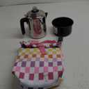 Black Enamel Saucepan, Aluminum Stove Top Percolator Maker Durable, Brew Coffee On Stovetop, Silver, Canvas Lunch Bag