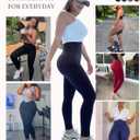 FeelinGirl Leggings for Women Tummy Control High Waisted Compression Leggings Seamless Shapewear Pants Non-See-Through (Black, M)