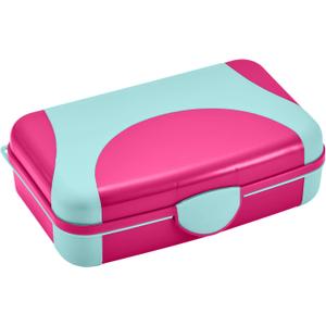 LockerMate by Bostitch Hard Pencil Case, Durable Plastic Pencil Box, Kid-Friendly Design, Pink & Blue