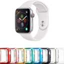 8 Pack 41mm Case with Built-in HD Clear Ultra-Thin TPU Screen Protector Cover Compatible with Apple Watch Series 9, 8, 7 (Clear+Black+Gold+Rose Gold+Red+Blue+Green+Silver)