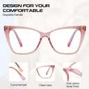 SODQW Pink Cateye Blue Light Glasses for Women, Trendy Cat Eye Anti Blue-light Glasses for Computer/TV/Phone/Gaming