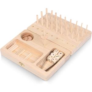 Wooden Pegboard for Finger Dexterity, 36-Hole Wooden Hand Therapy Peg Board with Finger Exercise Tools, Occupational Therapy Toys for Adults to Improve Fine Motor Skills and Hand-Eye Coordination