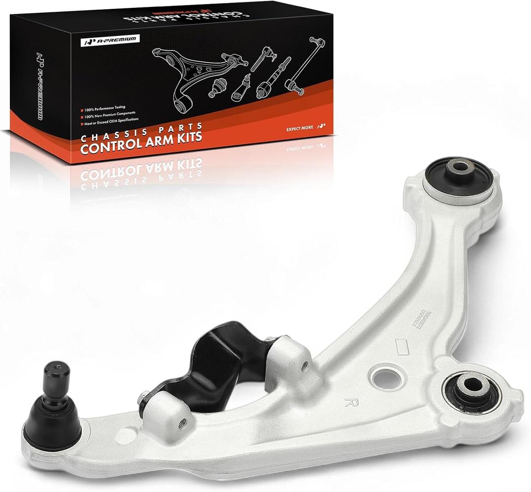 A-Premium Front Right Lower Control Arm, with Ball Joint & Bushing, Compatible with Nissan Altima 2007 2008 2009 2010 2011 2012 2013