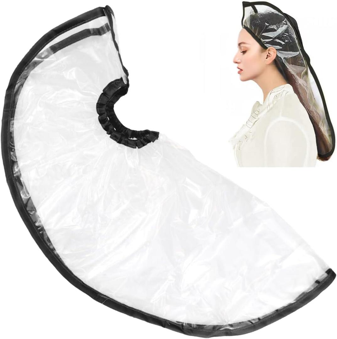 FERCAISH Hair Funnel for Upright Shampooing, Foldable Funnel Rinse Shampoo Washing Tool for Home Salon Hair Shampoo Washing Rinse Cape Accessory(Black)